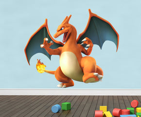 Charizard 3D Pokemon Wall Sticker Removable Decal Home Decor Art Mural C356