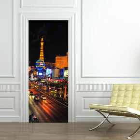 Las Vegas Strip DIY DOOR WRAP Decal Removable Sticker D101