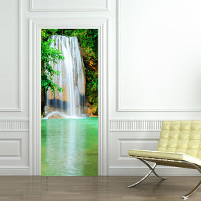 Exotic Waterfall DIY DOOR WRAP Decal Removable Sticker D105