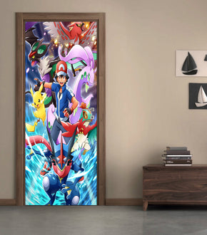 Pokemon DIY DOOR WRAP Decal Removable Sticker D113