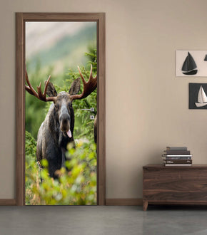 Moose DIY DOOR WRAP Decal Removable Sticker D123