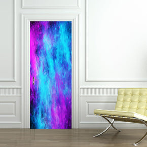 Abstract Space Nebula DIY DOOR WRAP Decal Removable Sticker D133