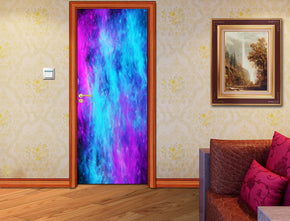 Abstract Space Nebula DIY DOOR WRAP Decal Removable Sticker D133