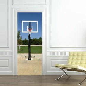 Basket-ball Court DIY DOOR WRAP Autocollant amovible D137