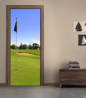Golf Course DIY DOOR WRAP Autocollant amovible D144