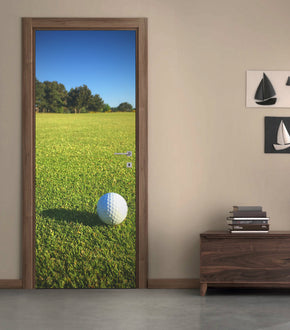 Golf Course DIY DOOR WRAP Decal Removable Sticker D145