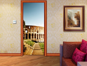 Rome Colosseum DIY DOOR WRAP Decal Removable Sticker D164