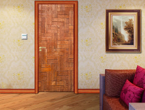 Wooden Panels Planks DIY DOOR WRAP Decal Removable Sticker D180