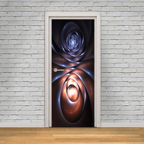 Vertical Yin Yang Abstract DIY DOOR WRAP Decal Removable Sticker D208