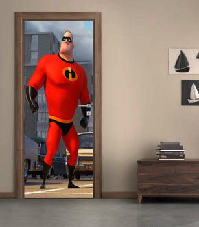 Super Hero Character DIY DOOR WRAP Decal Removable Sticker D284