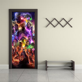 The Avengers Personalized Name DOOR WRAP Decal Removable Sticker D292