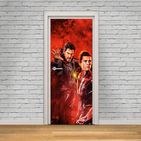 Super Heroes Characters DIY DOOR WRAP Decal Removable Sticker D298