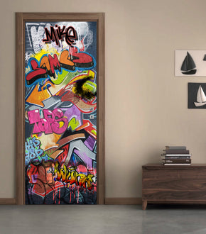 GRAFFITI DIY DOOR WRAP Decal Removable Sticker D316