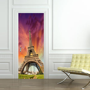 Eiffel Tower Paris DIY DOOR WRAP Decal Removable Sticker D40