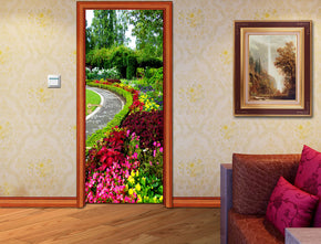 Fleurs de jardin DIY Door Cover décalcomanie amovible d52