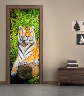 Tiger DIY DOOR WRAP Decal Removable Sticker D56