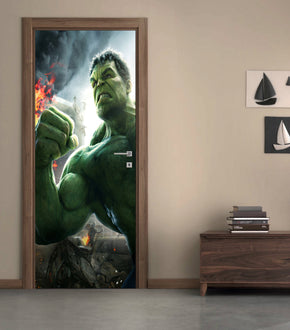 Super Hero Character DIY DOOR WRAP Decal Removable Sticker D61