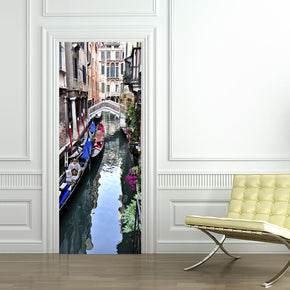 Venice Cannal DIY DOOR WRAP Decal Removable Sticker D92