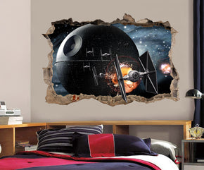 Star Wars Death Star 3D Smashed Broken Decal Wall Sticker H148