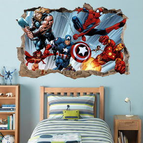 The Avengers 3D Smashed Broken Decal Wall Sticker H177