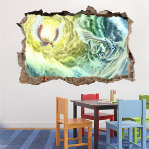 Sky Pokemon 3D Smashed Wall Decal Removable Sticker Decor Art Mural H180