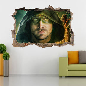 Arrow Superhero 3D Smashed Wall Decal Wall Sticker H183