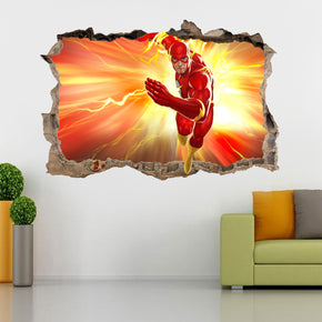 Super Hero Movie Characters 3D Smashed Broken Decal Wall Sticker 028