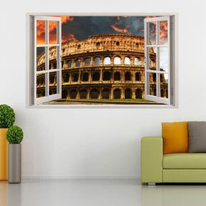 Colosseum Rome 3D Window Wall Sticker Décalque H229