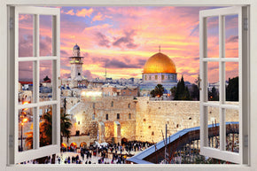 JERUSALEM The Holy City 3D Window Wall Sticker Decal H233