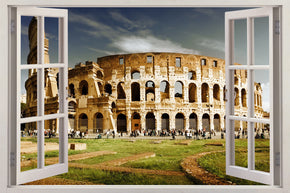 Colisée Rome autocollant mural fenêtre 3D autocollant H241