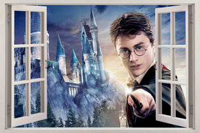 Sticker mural Harry Potter fenêtre 3D H320