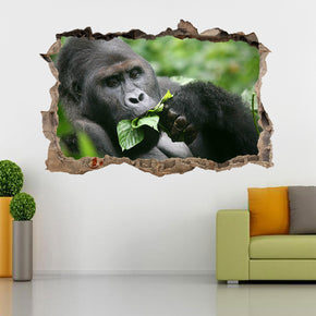 Gorilla Monkey 3D Smashed Broken Decal Wall Sticker