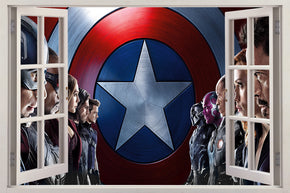 Super Heroes 3D Window Wall Sticker Decal H479