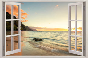 Beach Sunset Exotic 3D Window Wall Sticker Decal H608