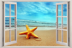 Exotic Beach 3D Window Wall Sticker Decal H617