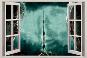 Autocollant mural Harry Potter Voldemort 3D fenêtre H696
