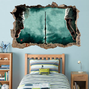 Harry Potter Voldemort 3D Smashed Broken Decal Wall Sticker H706