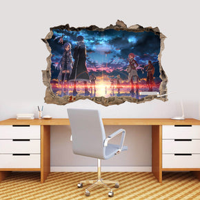 Sword Art Online 3D Smashed Broken Decal Wall Sticker J1254