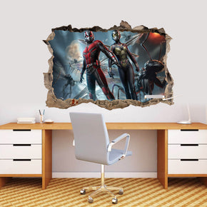 Ant Man 3D Smashed Broken Decal Wall Sticker J1292
