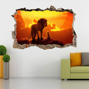 The Lion King Movie 3D Smashed Broken Decal Wall Sticker J1431