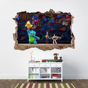 Toy Story Buzz Woody 3D Smashed Broken Decal Wall Sticker J1432
