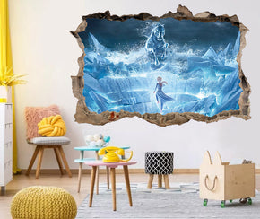 Frozen 3D Smashed Broken Decal Wall Sticker J1472