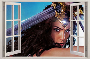 Wonder Woman 3D Window Wall Sticker Autocollant J178