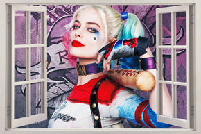 Harley Quinn 3D Window Wall Sticker Autocollant J182
