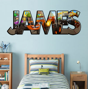 Kids Personalized Custom Name Wall Sticker Decal J242