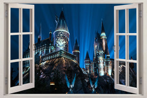 Harry Potter Poudlard Château 3D Fenêtre Wall Sticker Decal J257