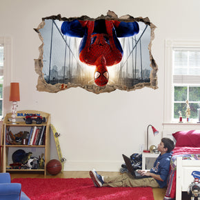 Spider-Man Superhero 3D Smashed Wall Decal Wall Sticker J293