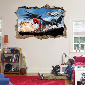 Spider-Man Superhero 3D Smashed Wall Sticker J337