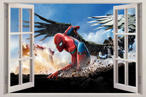 Spiderman Iron Man Superheroes 3D Window Wall Sticker Decal J342