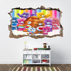 Care Bears 3D Smashed Broken Decal Wall Sticker J678